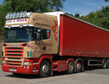 General Haulage - Scania R500 at Ballinluig - photo courtesy of Ian Lawson